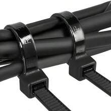 100 Piece Set Of Heavy-Duty Cable Ties, Nylon Zipper Ties, With Waterproof, Anti Slip, And Anti Breakage Functions, Suitable For Home, Office, And Car Wire Sorting - Multicolor - View 4