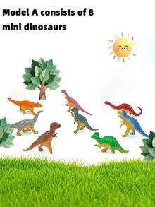 48pcs Colorful Plastic Dinosaur Toys, Approx. 2-3 Inches, Mini Realistic Dinosaur Figures, Small Dinosaur Animals, Mini Dinosaur Models, Tiny Characters, Mini Dinosaur Toy Set, Spring/Summer Decor (Random Color & Style), Dinosaur Toys, Sandbox Decor, Creative Holiday Gift, Dinosaur Themed Birthday Party Favor, Creative Gift, Birthday Gift - Multicolor - View 8