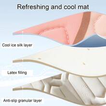 2pcs/Set Baby Summer Cooling Latex Bedding Set, Breathable Latex Mattress Pad + Pillow Case, Toddler Cooling Mat, Cute Cartoon Print Pattern, Children's Bedroom, Holiday/Birthday Gift