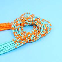 1pc Boho Beach Vacation Decorative Necklace, Multilayer Handwoven Mini Beaded Necklace - Knot Necklace - View 5