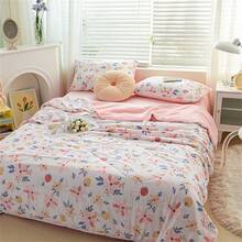 1 件 Ditsy Floral 柔软舒适绗缝夏季毛毯，适合卧室、宿舍、办公室午睡，不含枕头