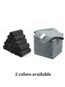 Microfiber Cleaning Cloth Grey - 10/5 Pcs- High Performance - Lint Free - Scratch Free, Ultra Absorbent Microfiber Towel Weave Grime & Liquid For Streak-Free Mirror Shine , For Cars, SUVs, RVs, Trucks, And Boats - Car Washing Cloth