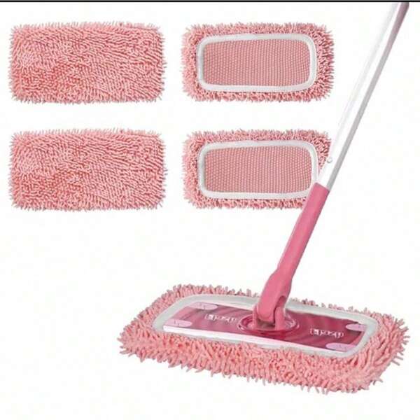 Pack Of 2/4/6 Wet Floor Mops, Washable For Moist Floor Cloths, Ideal For Floor Cloths, Reusable, Microfibre For Wet, Dry/Wet Floor Cloths
