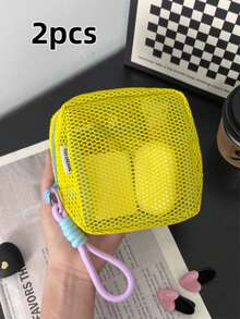 1个迷你马卡龙色清新时尚高品质多功能透明网袋,可爱钱包式收纳包,便携式化妆包,带拉链的纸巾袋,女性卫生用品收纳袋,可装口红、迷你化妆刷、护肤品、蓝牙耳机、零钱、小物件等,是圣诞礼物的理想之选,适合居家、旅行、度假和上学使用,可用作化妆包、护肤包、洗漱包、收纳袋。 - 彩色 - 查看 23