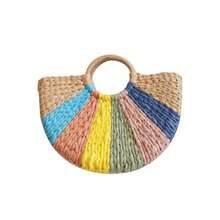 New Imitated Straw Bags For Women, Handmade Woven Basket, Rattan Bag For Women, Simple Bag That Matches Everything