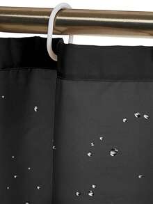 1pc/4pcs Red Falling Rose Flower Shower Curtain Decoration, Beautiful Housewarming Gift Modern Home Decoration, Waterproof Shower Curtain And Toilet Floor Mat Three Pieces Set Comes With 12 Shower Curtain Hooks Back To School - Multicolor - View 10