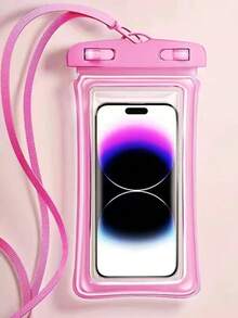 1pc Portable Universal Night Glow Waterproof Phone Case With Wide Strap - Touchscreen Compatible With All Smartphones, Suitable For Swim & Dive, Suitable For Water Sports & Travel - Perfect Gift For Adventurers, Beach Essentials, Beach Accessories, Pool Float - Multicolor - View 7