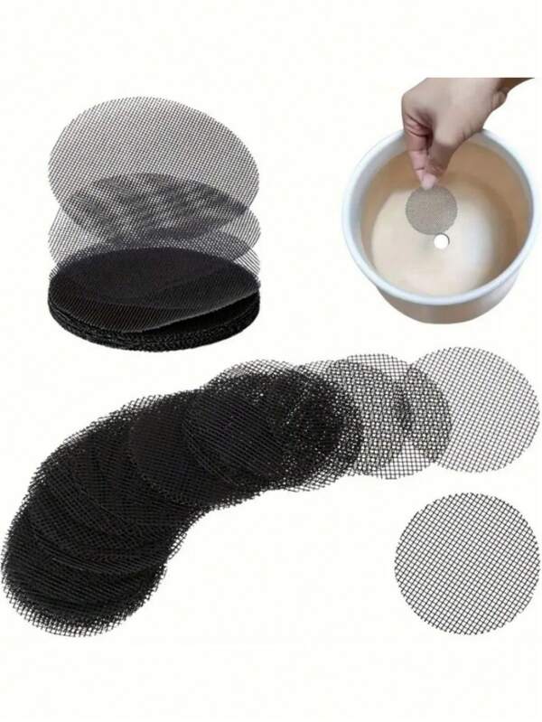 50pcs,Circular Drainage Net Pad, Flowerpot Hole Net Pad, Used For Flowerpot - Waterproofing, Preventing Soil Erosion, Suitable For Bonsai And Gardening