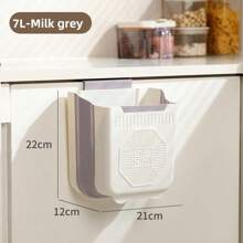 1 Foldable Trash Can, Kitchen Hanging Trash Can, Bathroom Multi-Functional Trash Can, Cabinet Hanging Garbage Storage, No Need To Bend Over, Vehicle-Mounted Garbage Storage, Kitchen No-Hole Trash Can, Cabinet Door Trash Can, Foldable Trash Can, Bathroom Garbage Basket, Can Be Hung On Most Cabinets