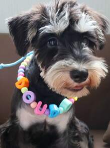 1 PC Customized Colorful Pet Necklace, Custom Pet Dog & Cat Beaded Necklace, Colorful Dog & Cat Jewelry Personalized Pet Collar, Colorful Beads, Pet Jewelry, Pet Gifts, Birthday Gift For Dogs, Birthday Gift For Cat
