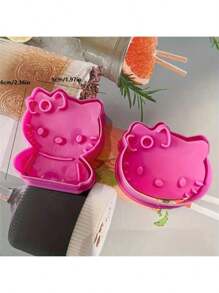 Sanrio 2pcs Sanrio Hello Kitty Fruit Biscuit Cutting Mold - Cute PVC Biscuit Embossing Tool, Suitable For Birthday Gifts And Kitchen Fun, Perfect For Halloween, Christmas, Easter, Thanksgiving, Plastic Materials