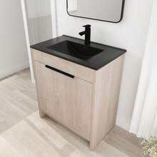 30 Inch Freestanding Bathroom Vanity With Black Ceramic Sink & 2 Soft-Close Cabinet Doors - Multicolor - View 8