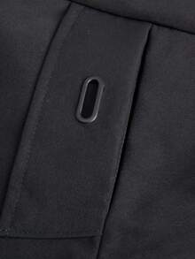 Men's Long Sleeve Solid Color Mid-Length Hooded Coat, Multi-Pocket Design Suitable For Autumn/Winter Outdoor Hiking Casual Daily Wear, Boyfriend Warm