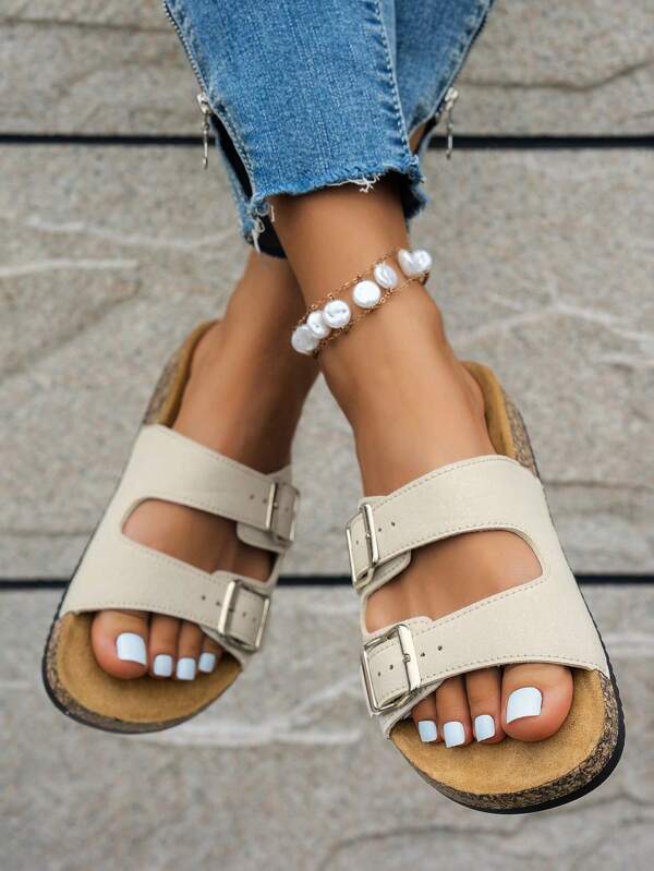 Women's Retro Open Toe Breathable Sandals, Comfortable Non-Slip Durable Slides, Ladies Summer Birkenstocks