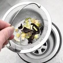 1PC 201 Stainless Steel Sink Filter Basket - Garbage Food Residue/Hair Collector Suitable For Efficient Dishwashing, Vegetable Juice Washing, Standard Sink Universal, Easy To Clean Grid Design, Easy To Clean Material, Essential For Modern Home Use - Multicolor - View 10