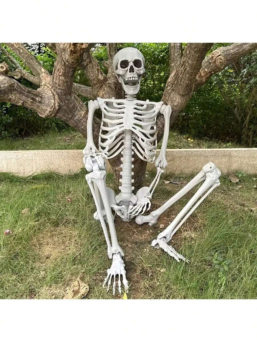 Halloween Skeleton - 40/90cm Halloween Skeletons Decorations, Full Body Posable Joints 15'' Skeletons, Realistic Human Bones With Movable Joints Halloween Party Decoration,Courtyard Deck Lawn Garden Skeleton Props, Creative Small Gift, Holiday Accessory, Birthday Party Supplies, Party Decorations Supplies