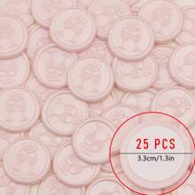 CYFUN DESIGN 20/25 PCS Eucalyptus Pattern Real Wax Sealing Stickers Self-Adhesive Wedding Invitation Envelope Seal Stickers For Decorating Wedding Invitations, Gifts,Back To School,School Supplies