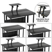Desk With Storage Space, Computer Desk With Monitor Stand, Folding Desk On Casters – Folding Computer Desk With Storage Space – Space-Saving Folding Desk – For Workstations In Small Spaces, 80 X 58 X 75 Cm - 黑色 - 查看 9