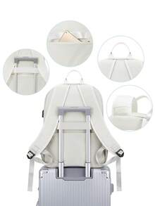 44*32*14 女士笔记本电脑背包，绗缝经典 14/15.6 英寸笔记本电脑包，带笔记本电脑隔层，适合工作旅行，防水轻便休闲背包学院书包，带 USB 充电端口，适合女性，时尚背包学校背包，适合女孩，多色可选