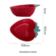 Creative Ceramic Bowl Hand-Painted Fruit Modeling Cute Rice Bowl Fruit Salad Plate Pineapple Strawberry Lemon Ceramic Tableware - 鳳梨碗 - 查看 11