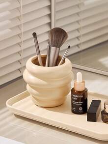 1个蜂蜜罐化妆刷收纳盒，梳妆台整理盒，可收纳眼影刷、眉笔等，高端产品 - 彩色 - 查看 3