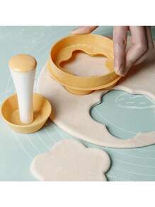 2 Stücke, Blumen Tortenheber und Tart-Tamper Set - ideal zum Backen von Tartes, Keksen und Keksn - Küchengeräte und Zubehör