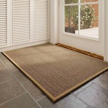 1pc Entryway Floor Mat, Woven Linen Doormat, Rubber Carpet, Anti-Slip Home Entrance Doorway Rug