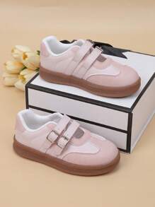 女童双扣休闲鞋，夏季新款儿童时尚百搭运动鞋 - 粉色 - 查看 2