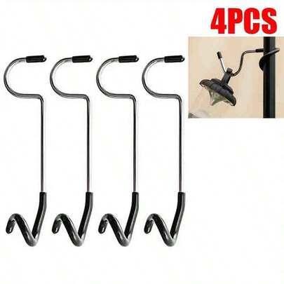 4pc Camping Lantern Hanger, S-Shaped Lantern Hanger, Stainless Steel Non-Slip Water Bottle Holder, Outdoor Tools For Outdoor, Fishing And Camping