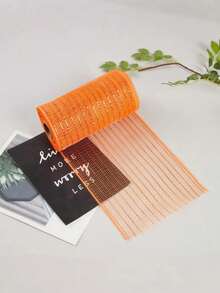 10 码/卷网状纱卷 6 英寸宽，万圣节金属箔网状装饰，网状卷花环制作材料，金丝带薄纱聚酯网状丝带裙纱卷，场景装饰，节日布置用品，房间装饰，家居装饰，主题派对装饰，万圣节装饰，鲜花包装纱，桌面装饰，礼品包装，DIY 服装和裙子配饰工艺品包装用品 - 彩色 - 查看 12