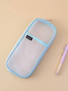 1 件，大容量纯色铅笔盒，帆布拉链笔盒，铅笔盒，适用于办公和学校用品，学校用品，桌面存储工具，生日礼物，返校，铅笔袋，书包 - 彩色 - 查看 11