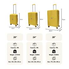 Juego de maletas ORLACS 20+24+28, conjunto de 3 piezas, material rígido de PP, ligero, candado de seguridad TSA, gran capacidad de almacenamiento, ruedas universales silenciosas de 360°, alta calidad, duradero, impermeable, resistente al desgaste y a los arañazos, marca europea, diseño europeo, artículo de primer nivel, adecuado para viajes de negocios, esencial para viajes de negocios, viajes al trabajo, vacaciones, cómodo para viajes familiares, equipaje de mano para aerolíneas, regalo especial, adecuado para hombres y mujeres, disponible en varios colores