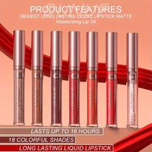DUNUF Lip Gloss Lip Oil Set 2 Pieces Set Not Easy To Stick Cup Matte Lip Gloss Set Waterproof Long-Lasting Non-Fading Moisturizing - Multicolor - View 11