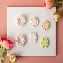 1pc Minimalist Oval Geometric Soft Clay Earring Mold, Wavy Frame Jewelry Pendant DIY Modeling Craft Tool
