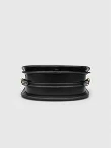 Bolso bandolera de la marca Za, bolso de lujo del 2025 con nuevo estilo, con correa de hombro ancha, decoración de pespunte y cierre, bolso cruzado