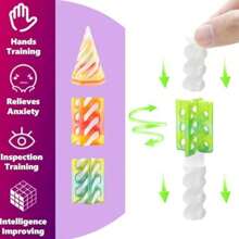 8pcs 3D Printed Cone Fidget Toys, Impossible Shape Spiral Cone Fidget Toys 3D Printed Cone Toys, Mini Stress Relief Desktop Decor Toys Suitable For Children And Adults As Gifts