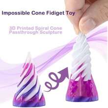 8pcs 3D Printed Cone Fidget Toys, Impossible Shape Spiral Cone Fidget Toys 3D Printed Cone Toys, Mini Stress Relief Desktop Decor Toys Suitable For Children And Adults As Gifts