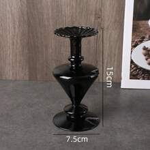 Lake Balaton 1pc Black Glass Vase, Suitable For Dried Flowers, Hydroponics, And Home Decor, Can Be Used As Tabletop Decoration,Halloween Decor, Fall Decor Room Decor Flower Vase - Black - View 14