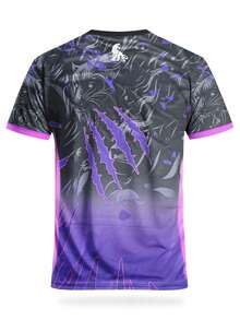 Maillot de football personnalisé édition spéciale Brésil pour hommes - Chemise de sport confortable à col rond pour l'entraînement de football et le port décontracté - Violet - Voir 4