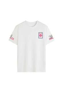 Women's Summer Shell Stamps Graphic Round Neck Short Sleeved T Shirt, Casual Loose And Versatile Holiday Style Tops,Fashionable Summer Suitable For Daily Holiday Wear - White - View 4