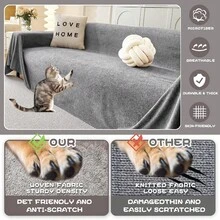 HOME Couch Cover Sofa Cover For 2 Cushion Couch, Non-Slip Soft Sofa Slipcover Protector, Sofa Covers Washable, Couch Covers For Sectional Sofa, Sofa Towel For Pet Cat Dog, 71" X 118", Grey - Yến mạch - Xem 9