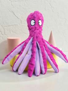 1pc Pet Sound Toy, Dog Toy, Octopus Shaped Pet Toy For Dog Playing, Interactive Toy - Blue - View 15