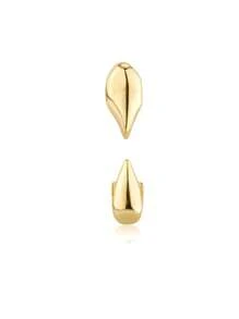 1 Paar metallische Fangzahn-Grillz, Punk Rock Hip Hop Zahnzubehör, einstellbare Kostümprobe für Partys, Festivals, Bühnenauftritte, unisex Geschenk mit Dentalkleber