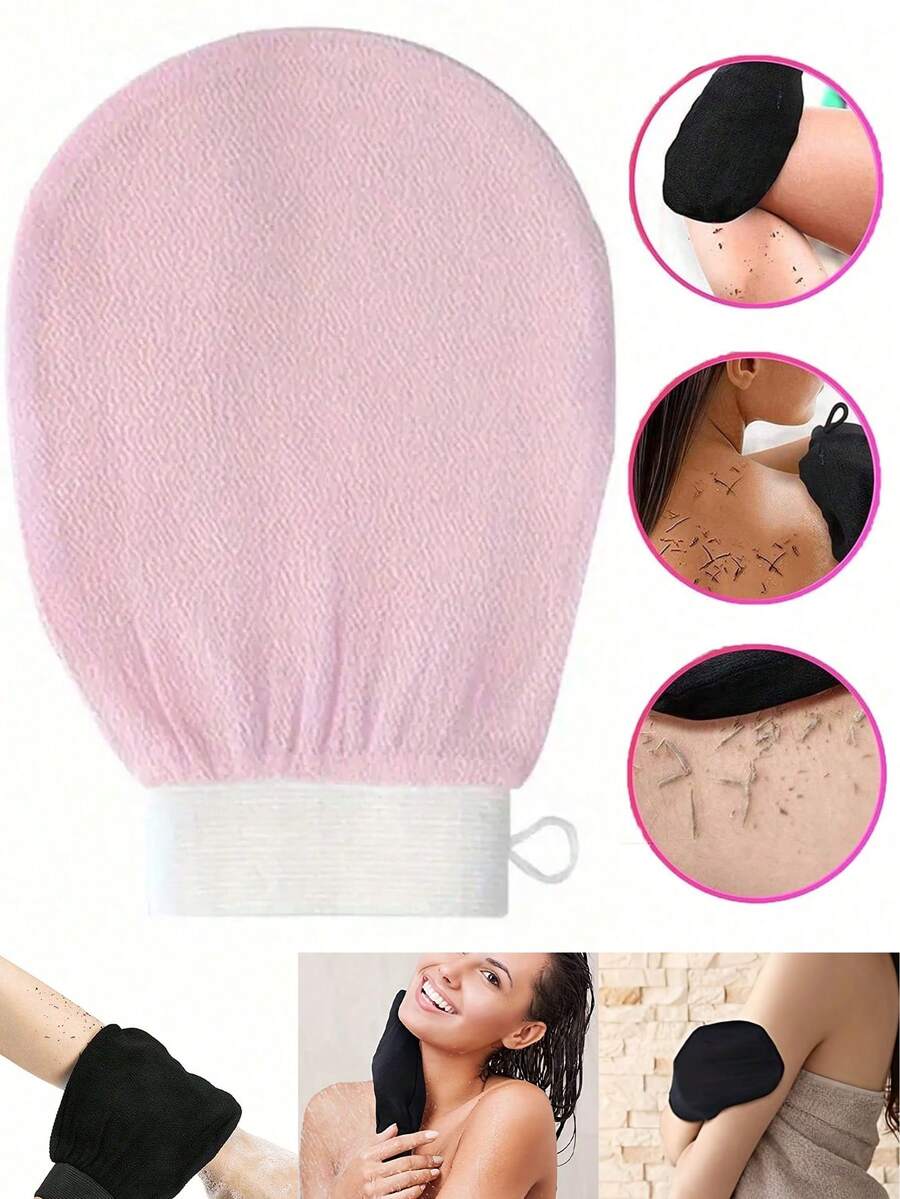 3 件深层去角质手套，令肌肤光滑亮泽 - 身体磨砂沐浴和淋浴 - 清洁死皮干燥皮肤 - 温和有效的去角质手套，韩国去角质手套，去角质手套明显去除死皮，沐浴手套，身体去角质手套