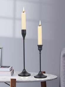 2pcs/3pcs/6pcs Electroplated Polished Metal Iron Candle Holder, Simple And Modern Light Luxury Hollow Wedding Party, Candlelight Dinner, Family Living Room, Candle Holder Decoration, Graduation Gift, Women's Gift, Winter Gift, Close Friend Gift - View 1