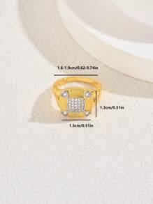 1pc Fashionable, Creative, Elegant, Unique Design, Retro European & American Style Ring, Suitable For Women's Daily Wear, Wedding & Engagement Gift