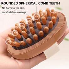 1/2pcs Plastic Massage Brush, Manual Full Body Massager, Head Abdomen Leg Body Relaxation Cushion Soft Brush For Home Use, Ergonomic Anti-Fatigue Massage Tool