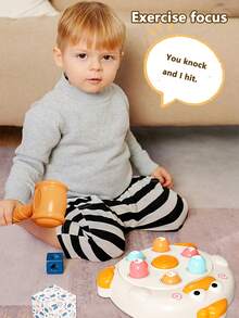 1pc Hammerhead Rabbit Whack-A-Mole Toy, Funny Interactive Game, Early Education Toy For Toddlers, Boys & Girls Aged 3+, Battery-Free - Cute Green Rabbit Playing Whack-a-mole (with a Hammer) - View 7