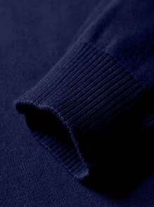 Maglione casual da uomo con chiusura lampo, collo alto, a tinta unita, a maniche lunghe, adatto per l'autunno e l'inverno