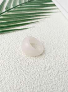1pc Retro Minimalist Resin Ring, Fashion & High-Quality, Suitable For Daily Wear